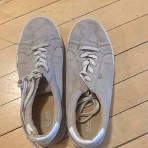 Pull&Bear Light Beige Canvas Sneakers